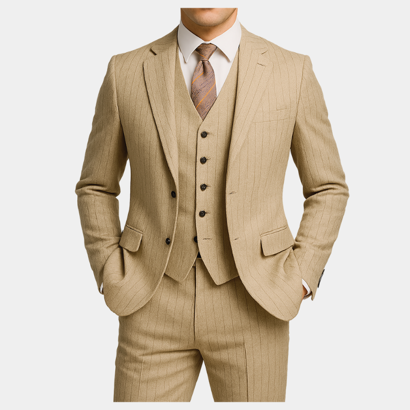 Costume trois pièces Beige Gentleman