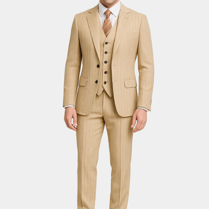 Costume trois pièces Beige Gentleman