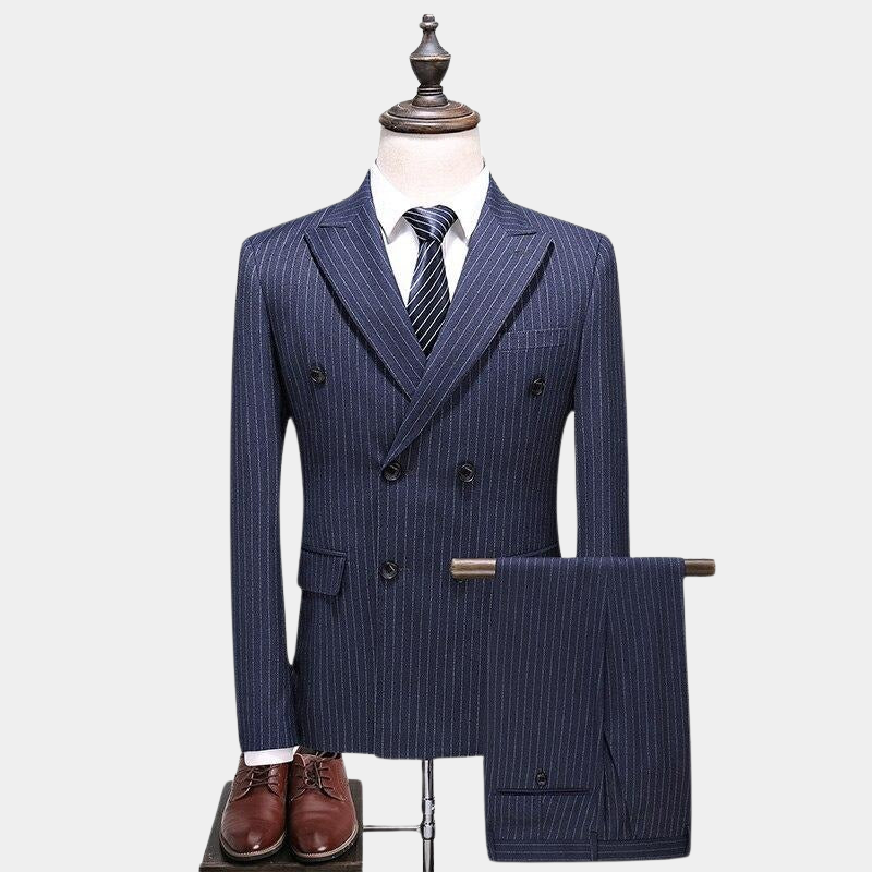 Costume Trois Pièces Bleu Gentleman